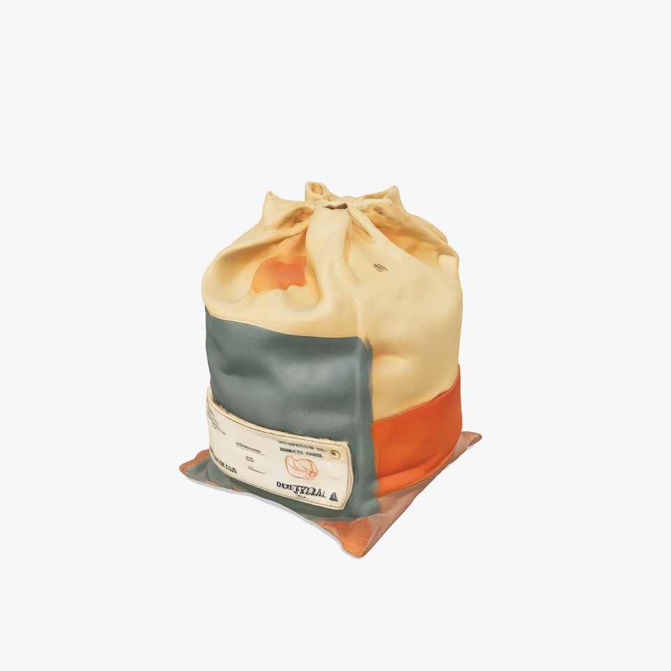 Colorful Fabric Bag D Model Pack